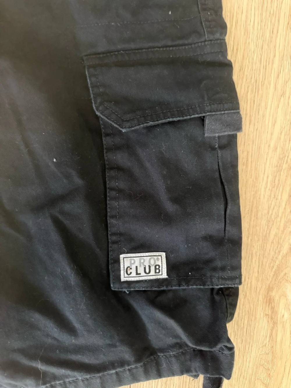 Pro Club Black Cargo Shorts Utility Y2K Gorpcore Loose Fit - Picture 3 of 9